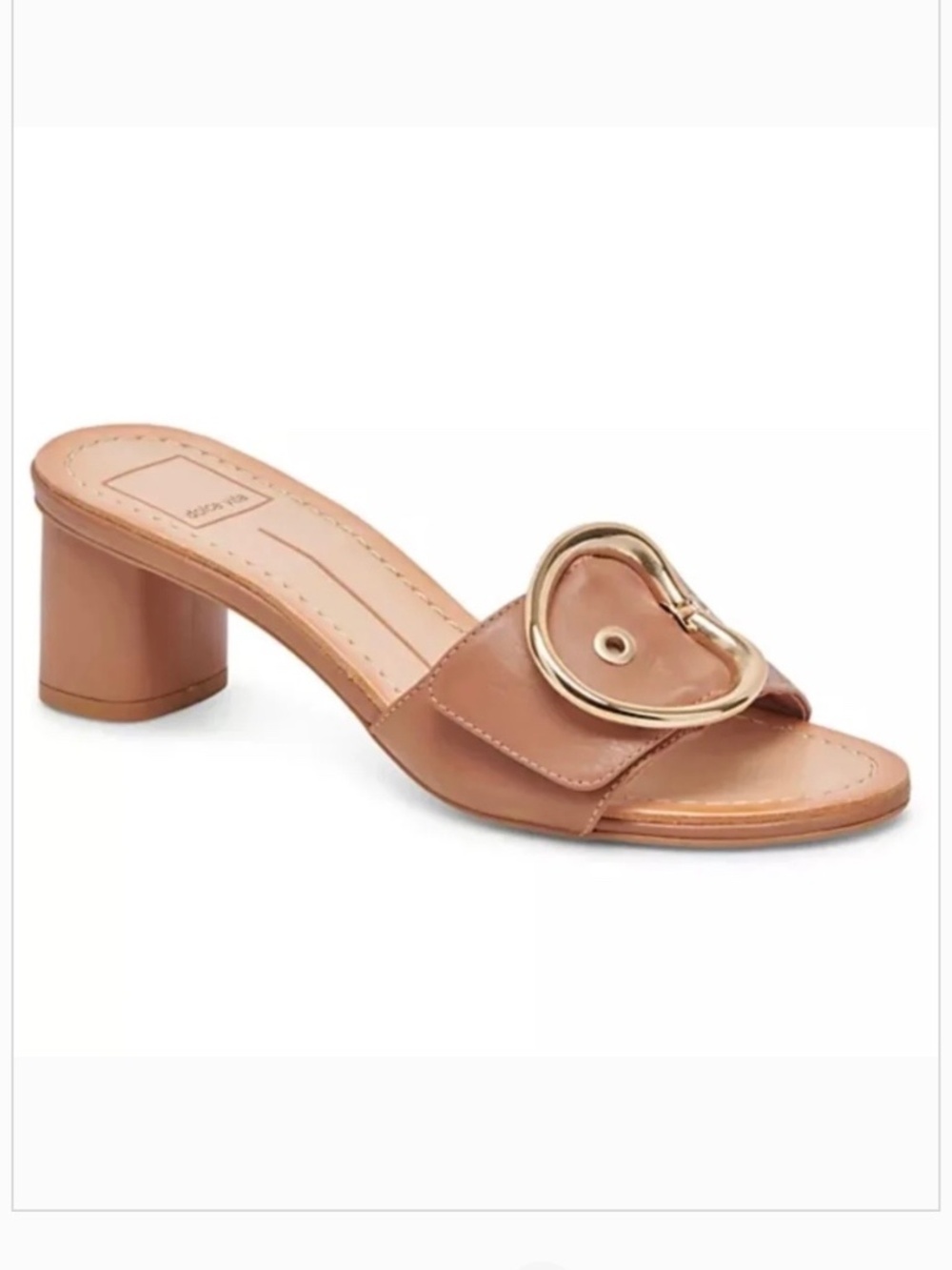 Dolce Vita Laika Leather Ornament Heeled Mules Cider SZ 9